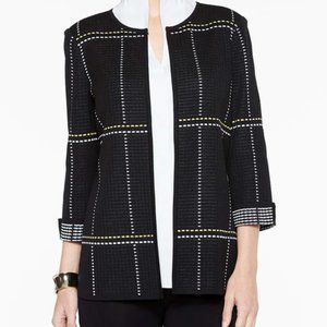 Misook (XL) Dashed Subtle Plaid Jacket